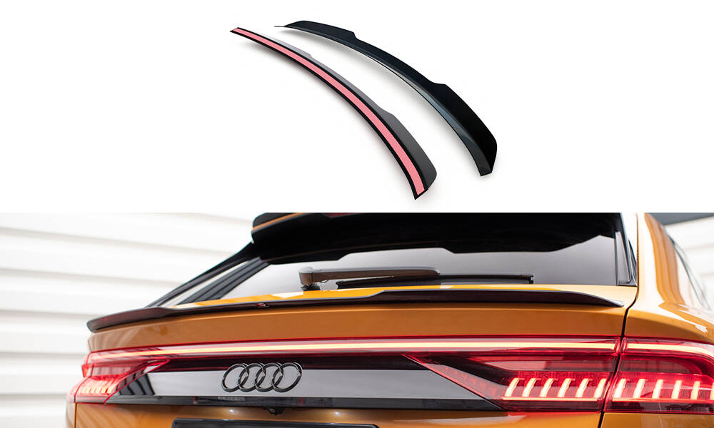 Spoiler Audi Q8 S-Line / SQ8 Maxton Glans Zwart