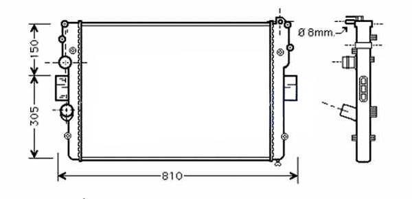 Radiator NEW DAILY 05->> 650x456x32. 3.0TD 100KW-AC