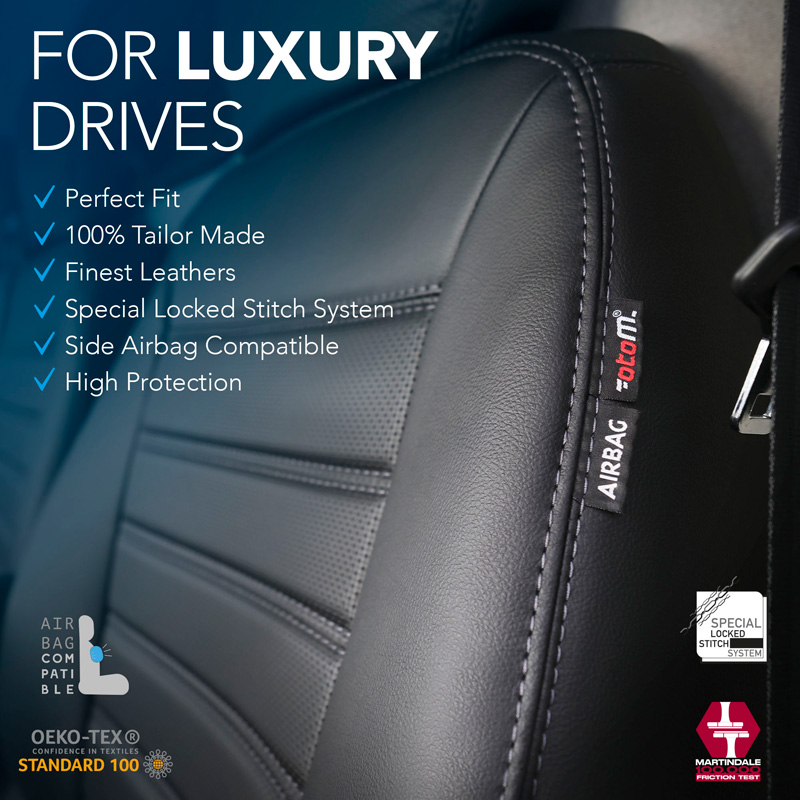 New York Design Kunstleder Stoelhoezenset 2+1  Mercedes Vito 2014-