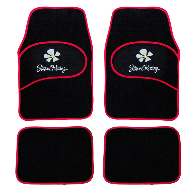 Simoni Racing Universele Automatten Daisy - Zwart/Rood - 4 stuks