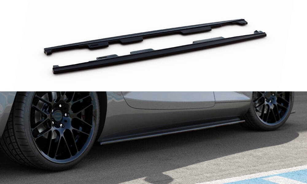 Zijskirts Mercedes AMG GT / GT S C190 Glans Zwart