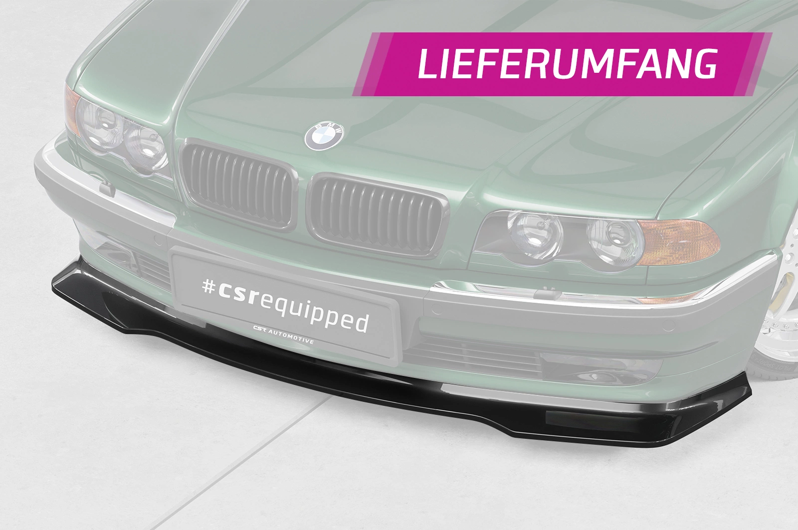 Voorspoiler für BMW 7er glans zwart