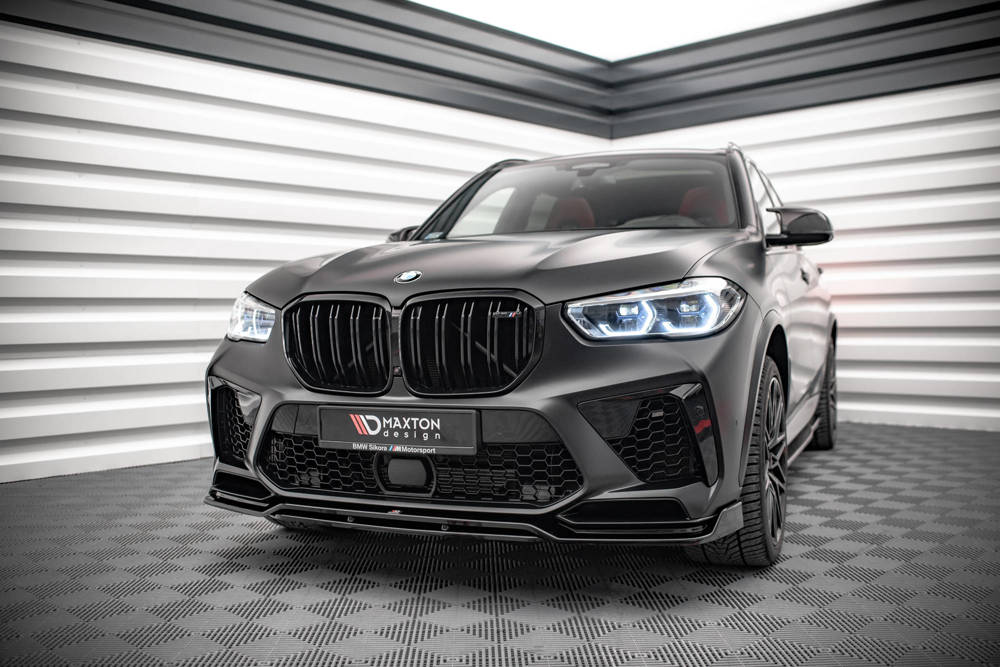 Voorspoiler V.3 BMW X5M G05 Maxton Glans Zwart