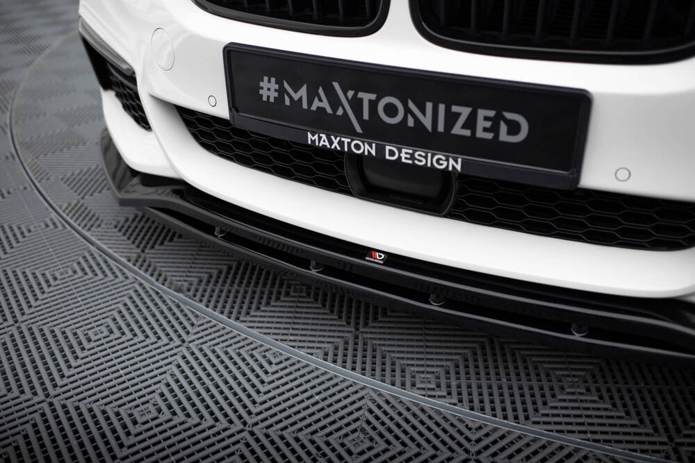 Voorspoiler V.3 BMW 5 Serie M Pakket G30 / G31 Maxton Glans Zwart