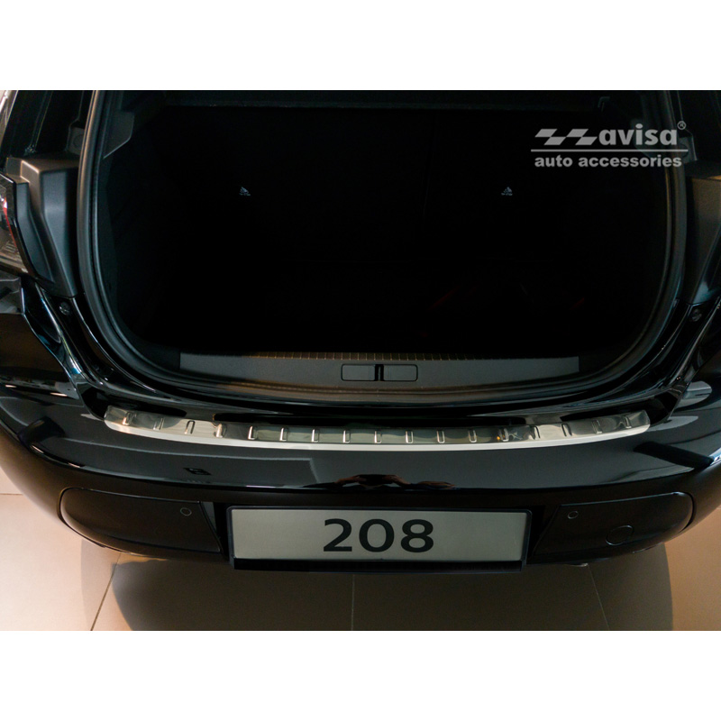 RVS Achterbumperprotector  Peugeot 208 II HB 5-deurs 2019-2023 & FL 2023- 'Ribs'