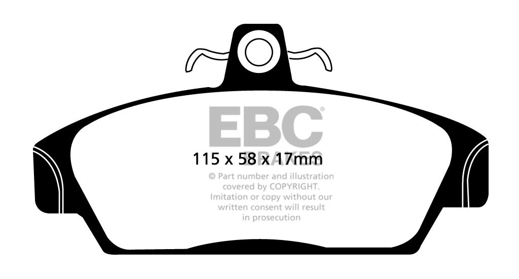 EBC Brakes MG F 1.6 2000-2002 Remblokken voorzijde greenstuff