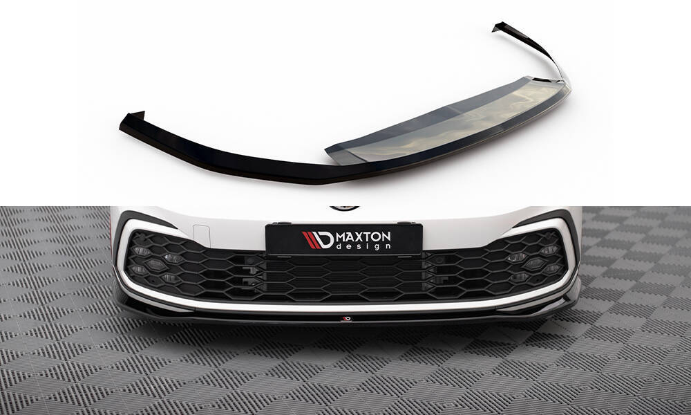 Voorspoiler V.7 Volkswagen Golf 8 GTI Glans Zwart