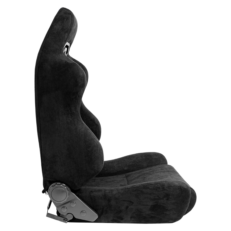 Sportstoel "Type C" Stof/Suede Zwart