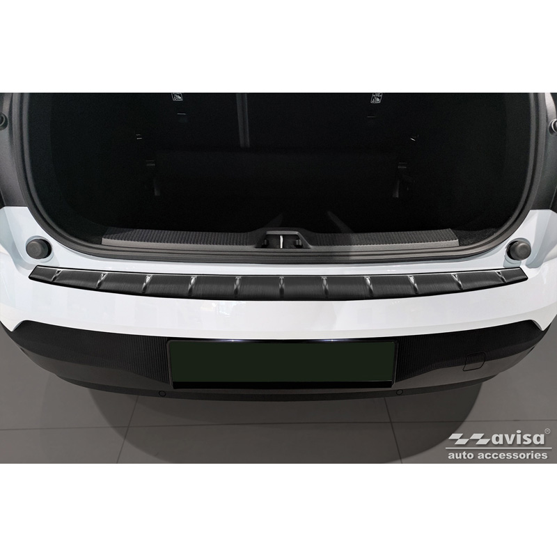 Zwart RVS Achterbumperprotector  Volvo EX30 2023- 'Ribs'