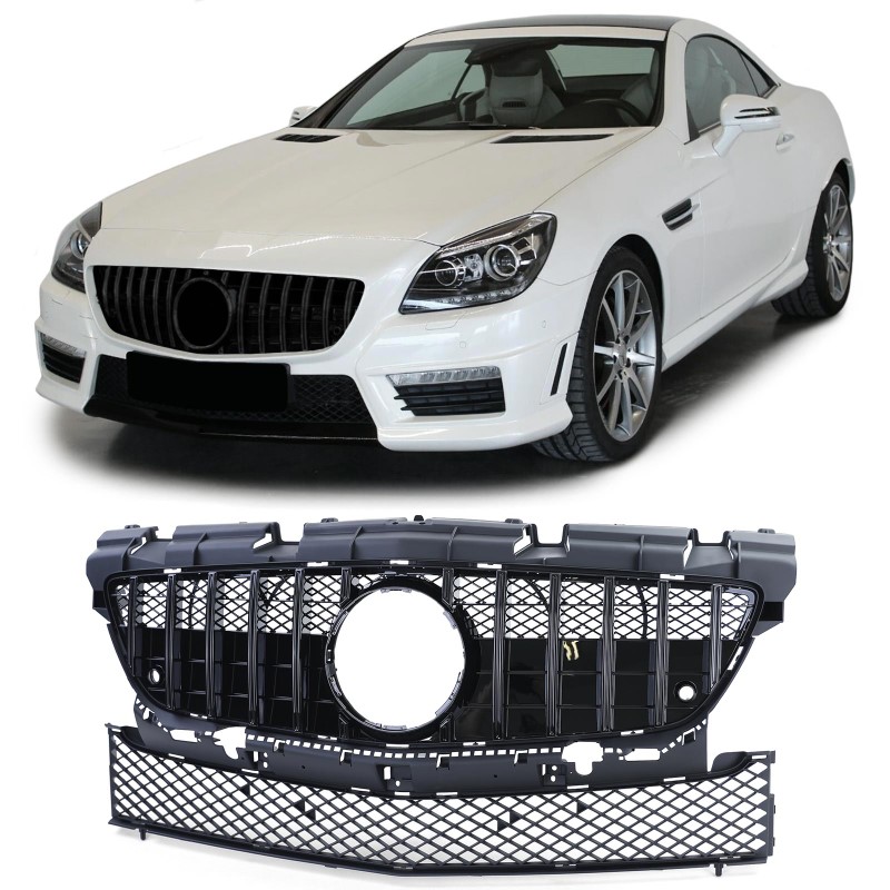 Grillen set Mercedes SLK R172 GT-R Look Zwart