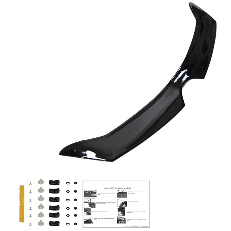 Motorkapbeschermer (steenslagcover)  Renault Clio D 2012-2019 - Glanzend zwart