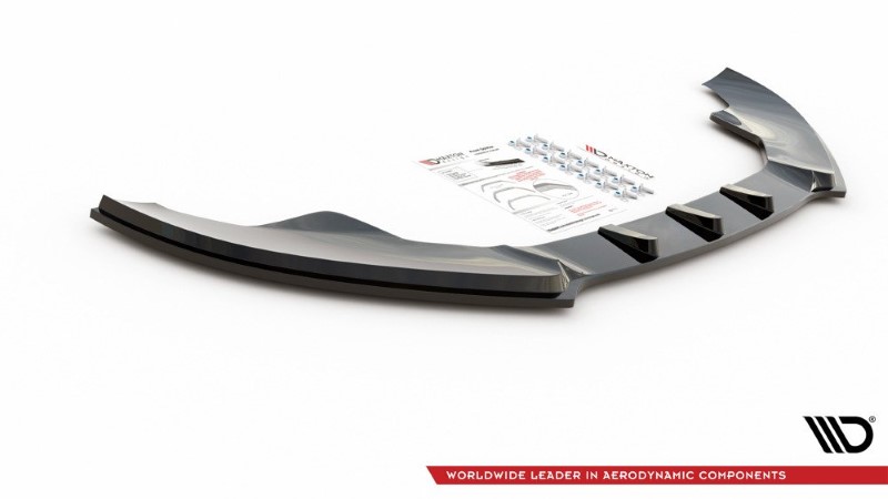Voorspoiler Audi S4 / A4 S-Line B8 Glanzend Zwart