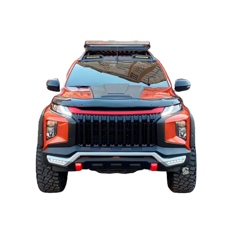 Motorkapbeschermer (steenslagcover)  Mitsubishi L200 Triton 6 2019- - Glanzend zwart