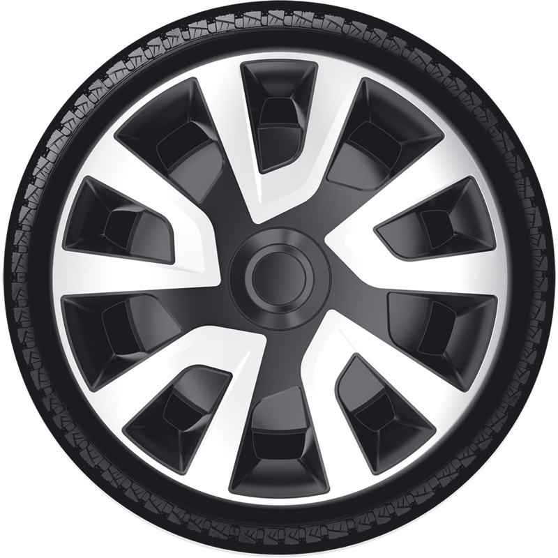 4-Delige Wieldoppenset Revo-VAN 16-inch zilver/zwart (bol)