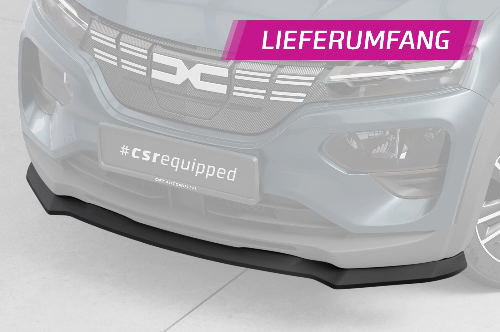 Voorspoiler Dacia Spring Electric Glans Zwart 2020– CSR
