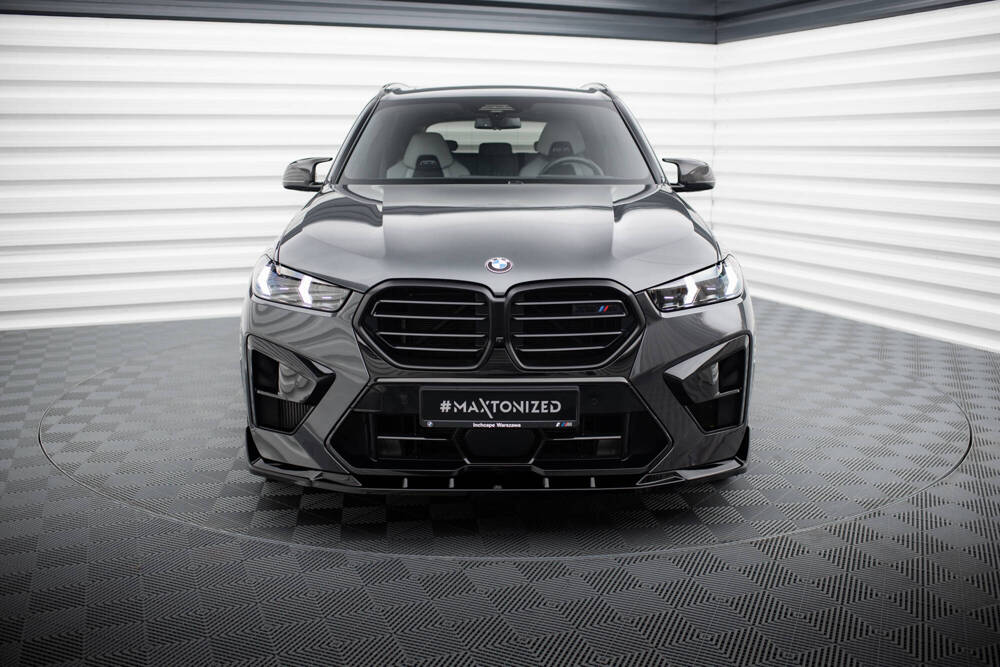 Voorspoiler BMW X5M F95 Facelift Maxton Glans Zwart V.2