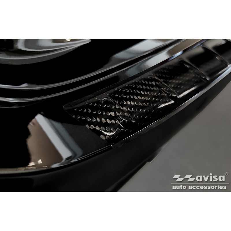 Echt 3D Carbon Achterbumperprotector  Mercedes CLA II (X118) Shooting Brake 2019- 'Ribs'