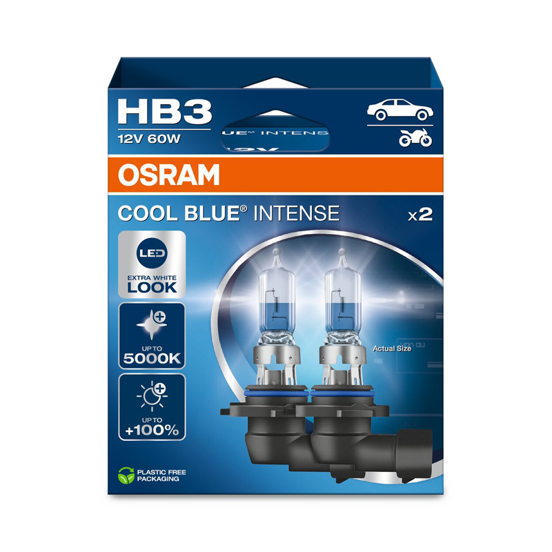Osram Cool Blue Intense Halogeen lampen - HB3 (9005) - 12V/60W - set à 2 stuks
