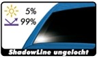 Raamfolie statisch hechting Shadowline CFC zwart 0.76x300cm