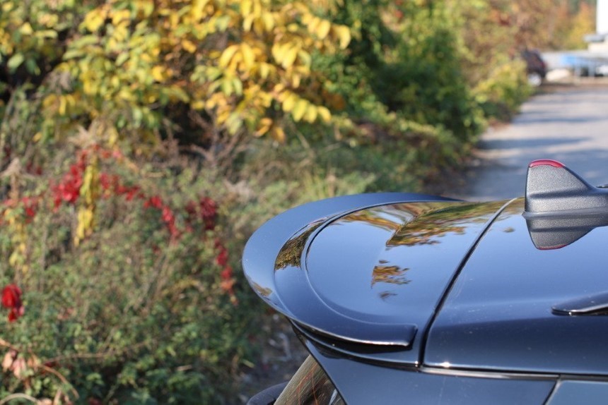 Spoiler uitbreiding Mini Clubman F54 Maxton Design glans zwart