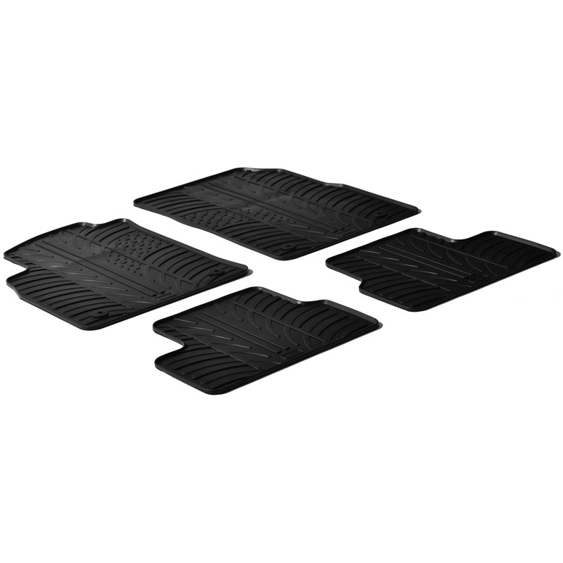 Rubbermatten  Opel Astra J 2009-6/2015 (T profiel 4-delig + montageclips)