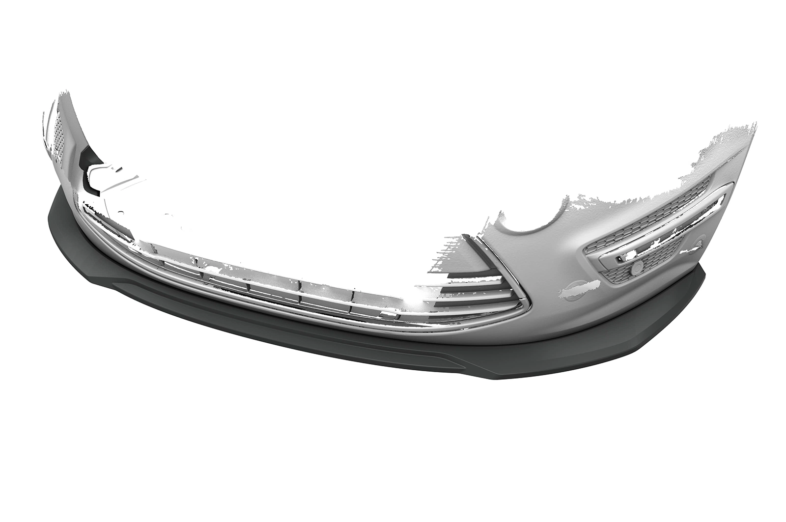 Voorspoiler Ford S-Max MK1 (WA6) glans zwart