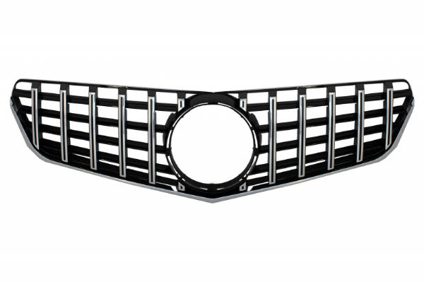 Grill Mercedes C207 W207 A207 (2009-2012) Coupe Cabrio GTR Look Glans Zwart/Chroom