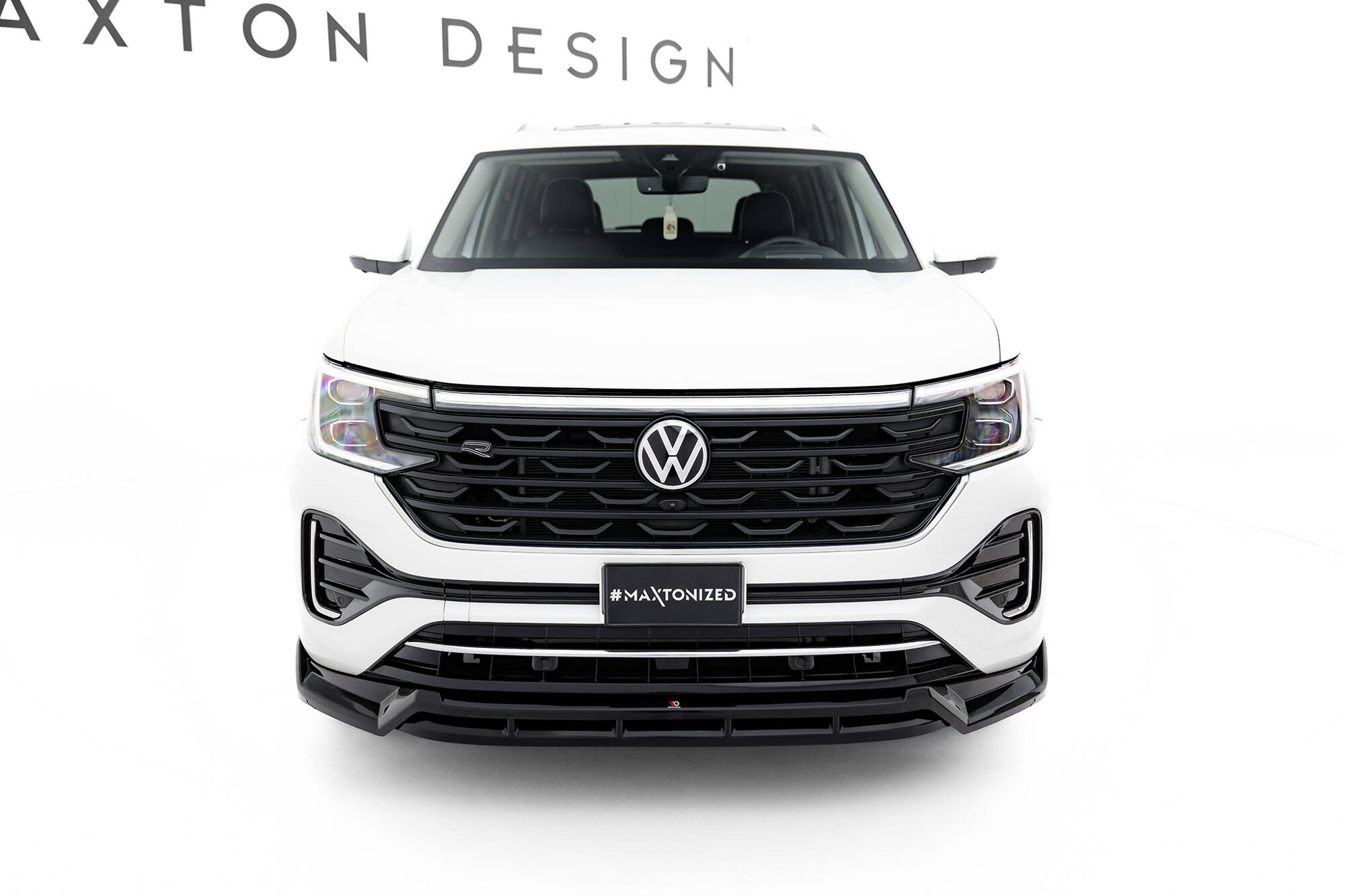 Voorspoiler Volkswagen Atlas R-Line MK1 Facelift 2 Maxton Glanzend zwart