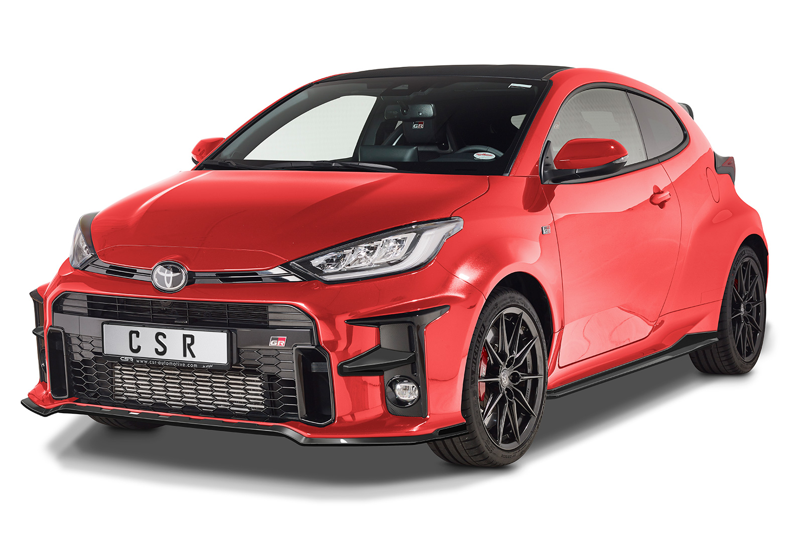 Zijskirts Toyota GR Yaris (XP21) CSR glans Zwart