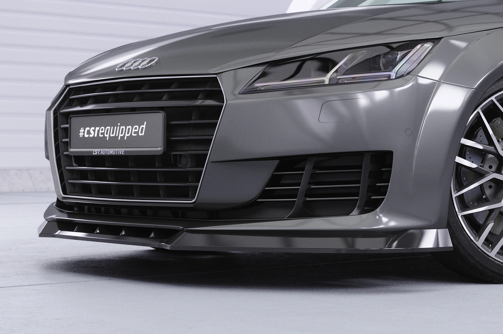 Voorspoiler Audi TT FV/8S Glans Zwart - CSR Design
