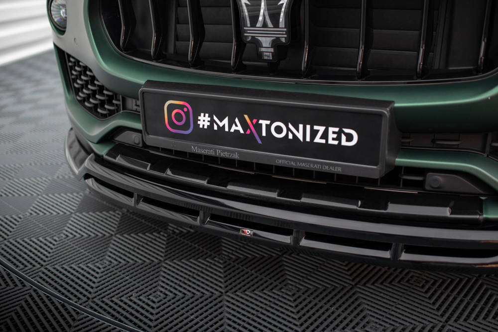 Voorspoiler V.2 Maserati Levante Maxton Glans Zwart