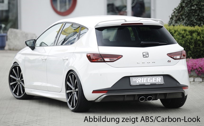 Diffuser Seat Leon F5 FR Rieger dubbele uitlaat glans zwart