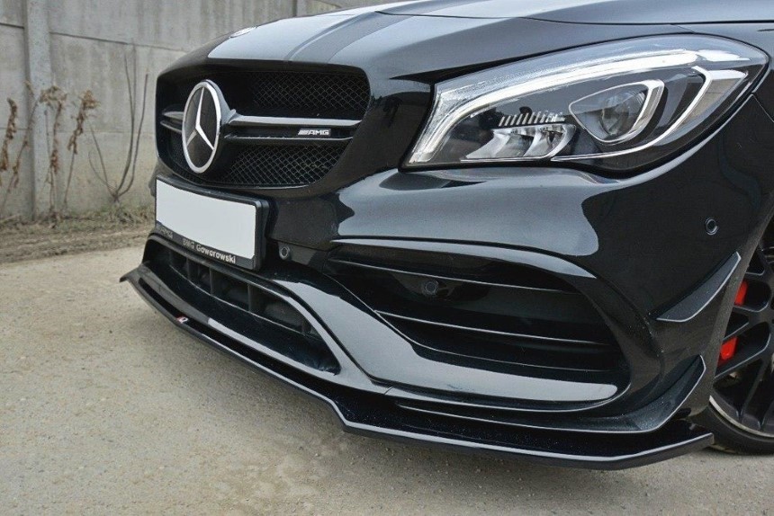 Voorspoiler Mercedes CLA A45 AMG C117 Maxton Design glans zwart