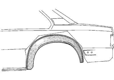 spatbordrand, binnen, links Opel Vectra B, 1995-2002