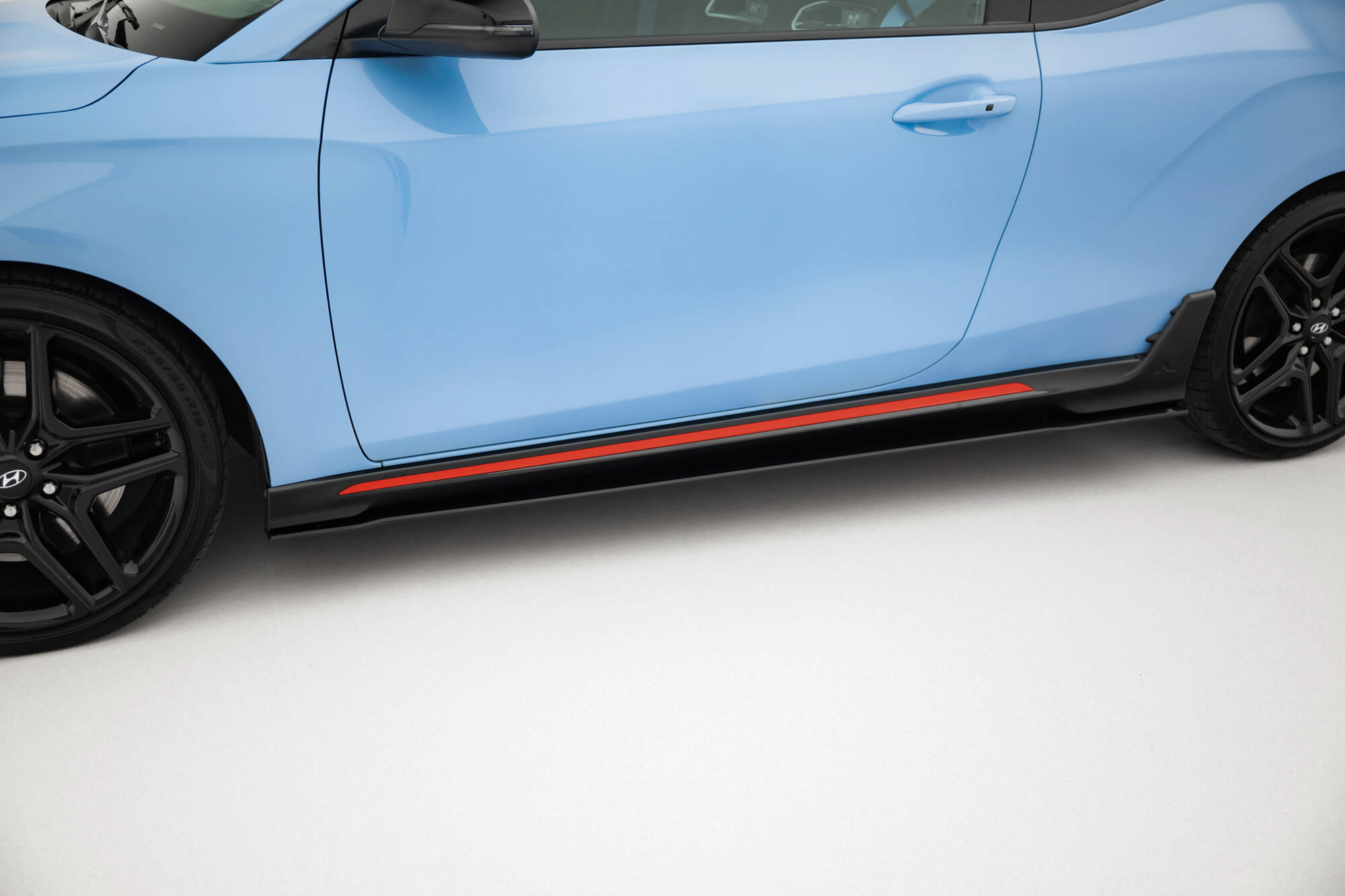 Street Pro Zijskirts Hyundai Veloster N MK2 Maxton Glanzend zwart