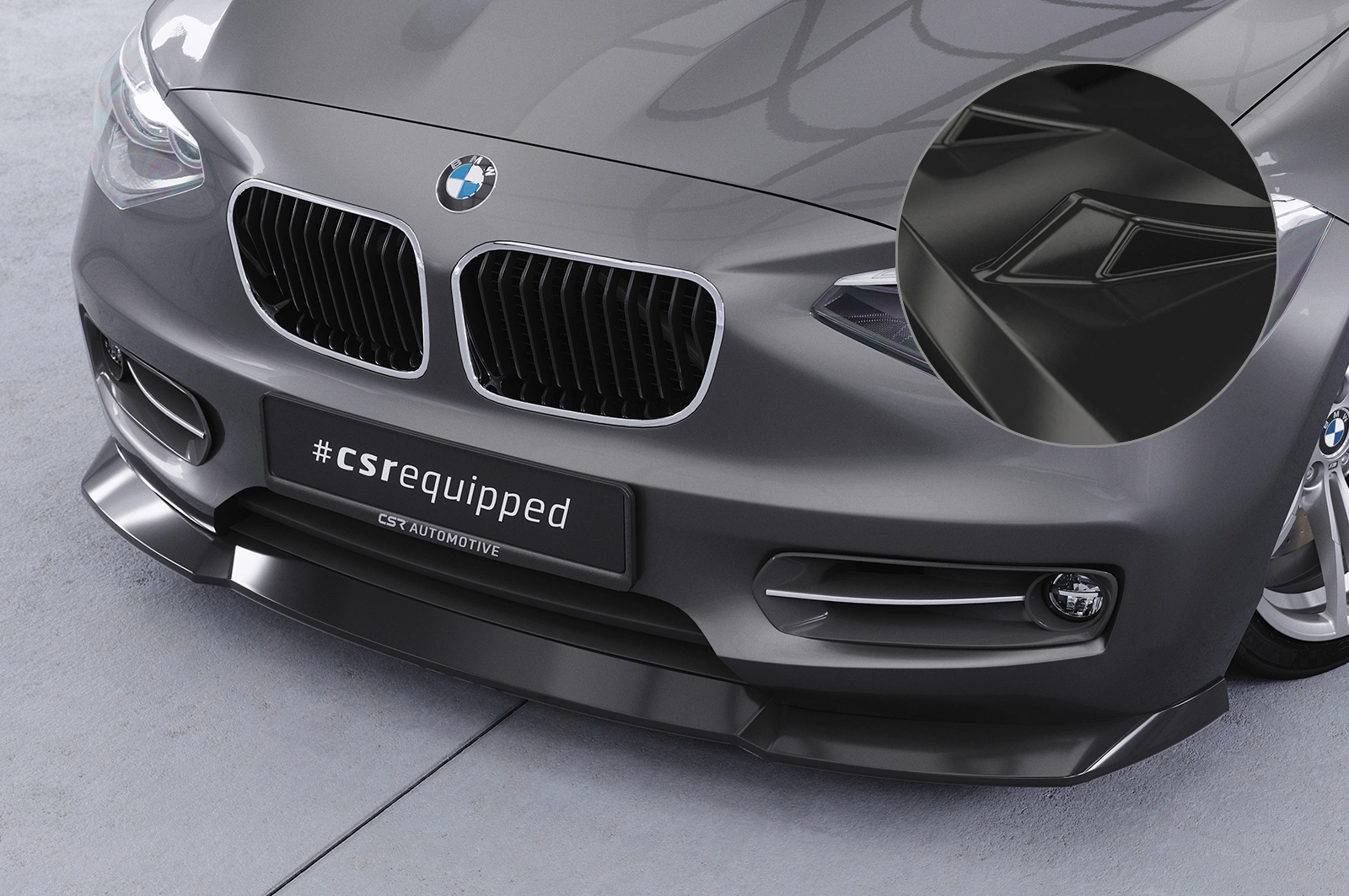Voorspoiler BMW 1er F20 / F21 glans zwart – 06/2011–03/2015