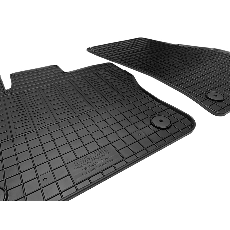Rubber matten  Volkswagen Caddy V Box 2020- (2-delig + montagesysteem)