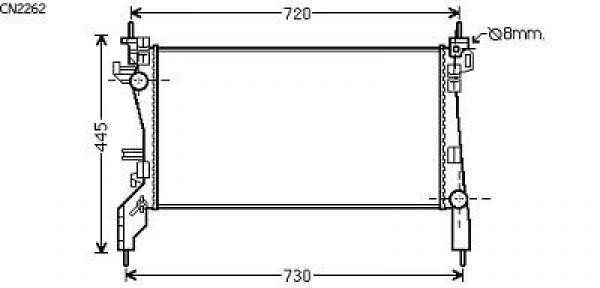 Radiator NEMO/BIPPER 07->> 630x325 1.3 MJTD +AC