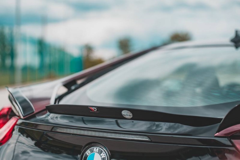 Set van Spoilercaps BMW I8 Glanzend Zwart Maxton
