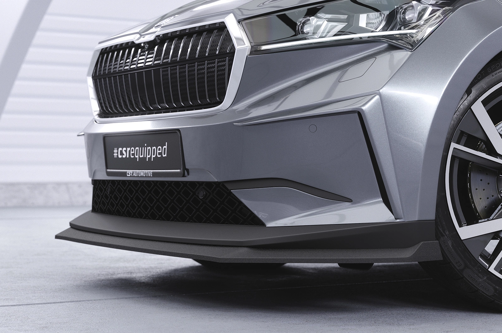 Voorspoiler Skoda Enyaq iV Glans Zwart (2020–)