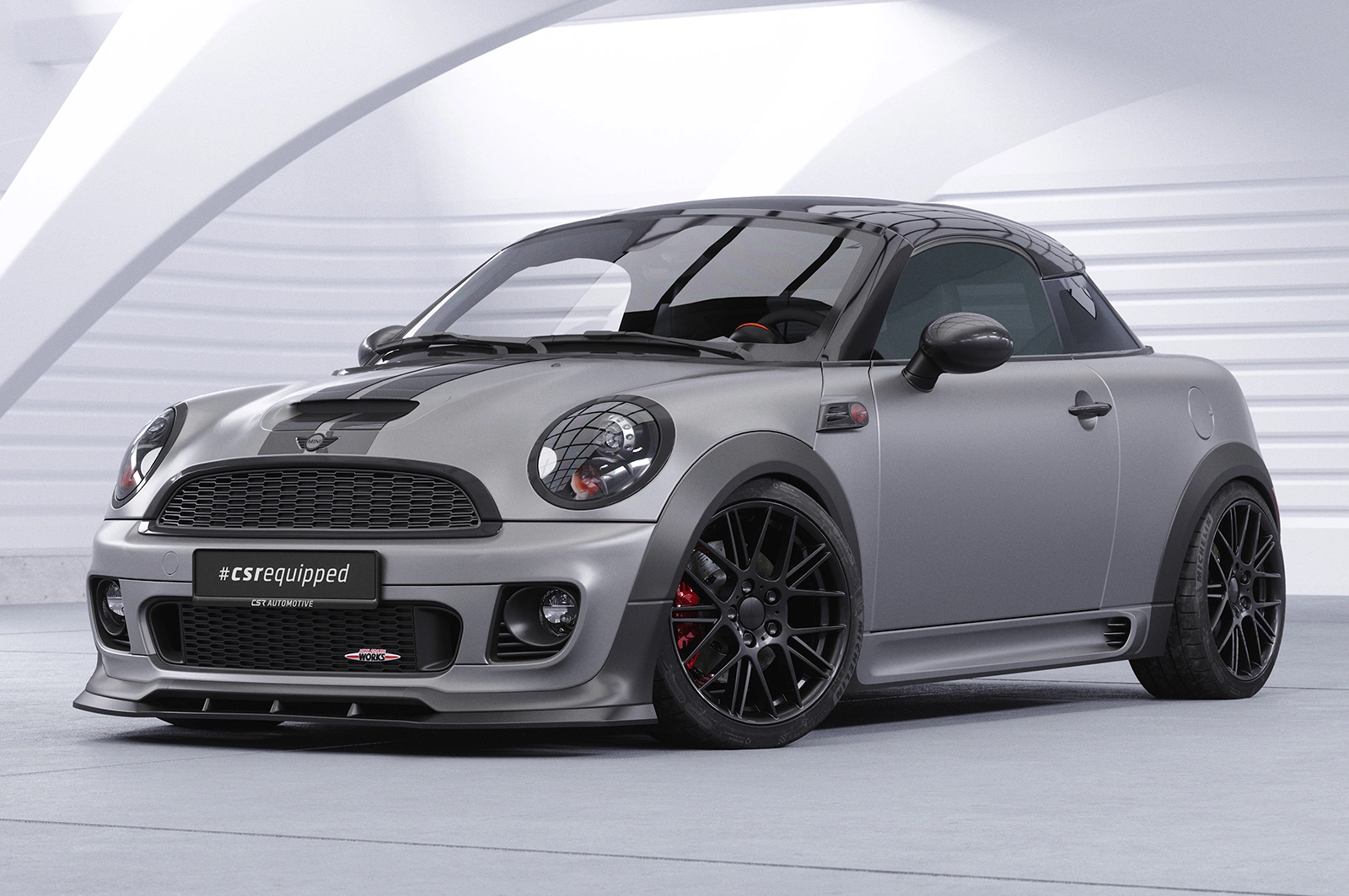 Voorspoiler Mini Cooper Coupe JCW (R58/R59) Glans Zwart – CSR Automotive