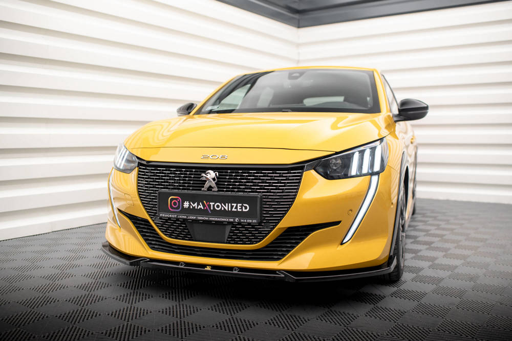 Voorspoiler V.1 Peugeot 208 GT Maxton Glans Zwart