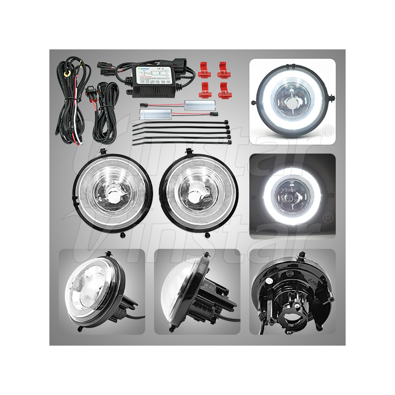 Set Bumper Dagrijdlampen (DRL)  Mini R55-R59 2006-2014 / Countryman R60 / Paceman R61 - Zwart
