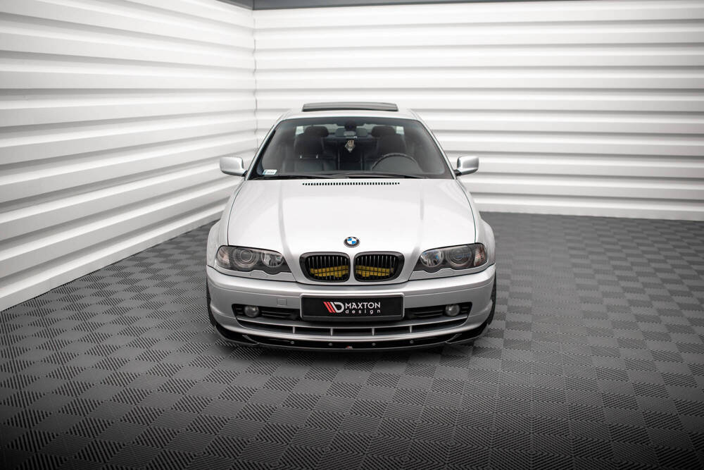 Voorspoiler V.1 BMW 3 Coupe E46 Maxton Glans Zwart
