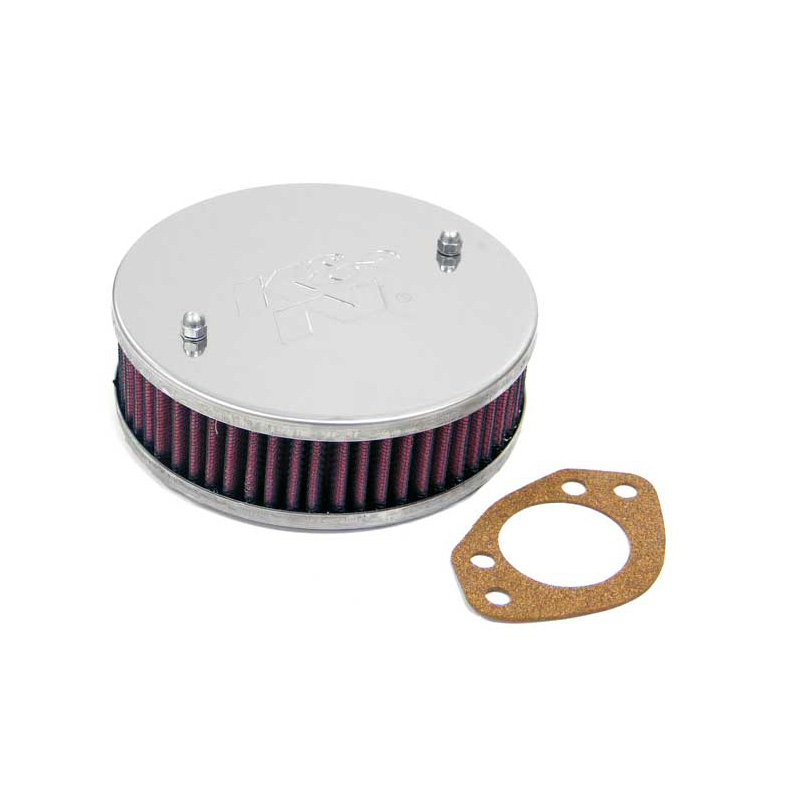 K&N carburateur luchtfilter rond  SU/SU Hitachi 1.75'' H6/HS6, gat buiten het midden, Montagehoogte 47mm (56-9132)
