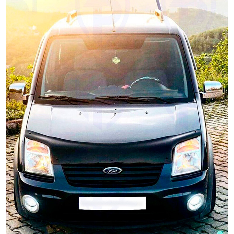 Motorkapbeschermer (steenslagcover)  Ford Transit Connect 2002-2008 - Glanzend zwart