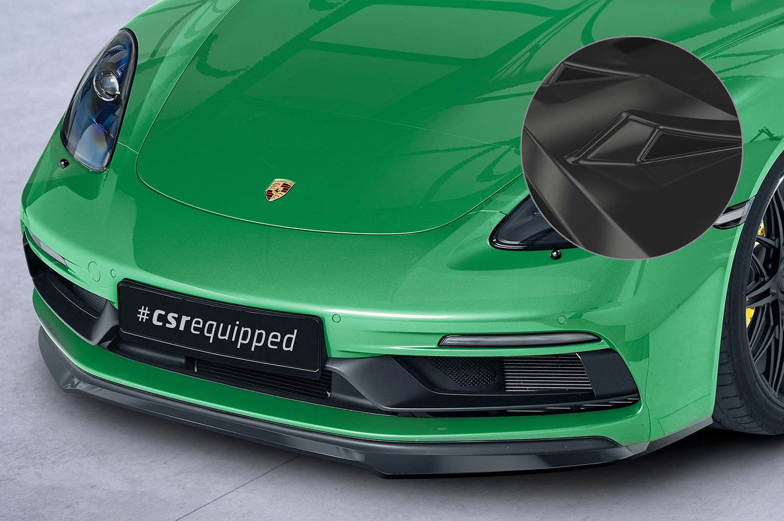 Voorspoiler Porsche 718 Cayman/Boxster GTS 4.0 (982) glans zwart