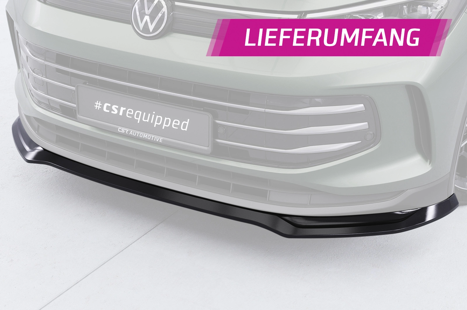 Voorspoiler VW Tiguan 3 glans zwart