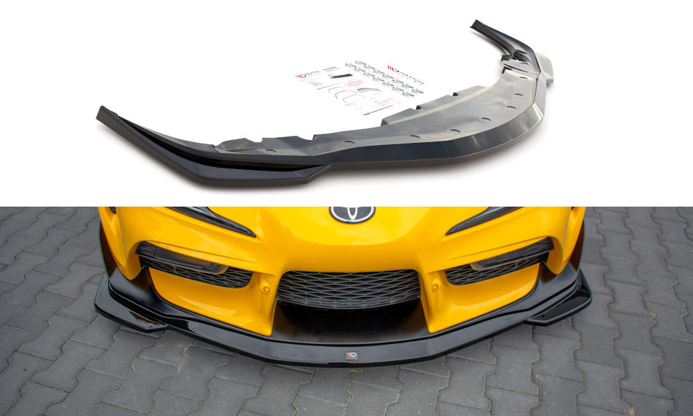 Voorspoiler V.1 Toyota Supra MK5 Maxton Glans Zwart