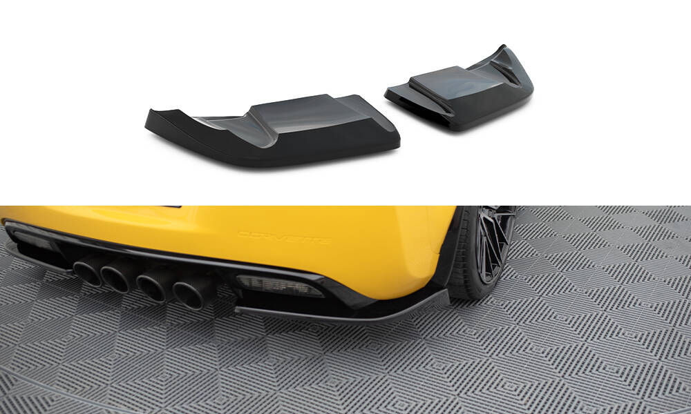 Zijdiffusers Chevrolet Corvette C6 Maxton Glans Zwart